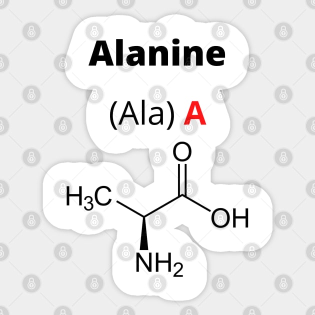 Amino acid Alanine Sticker by RedPOD